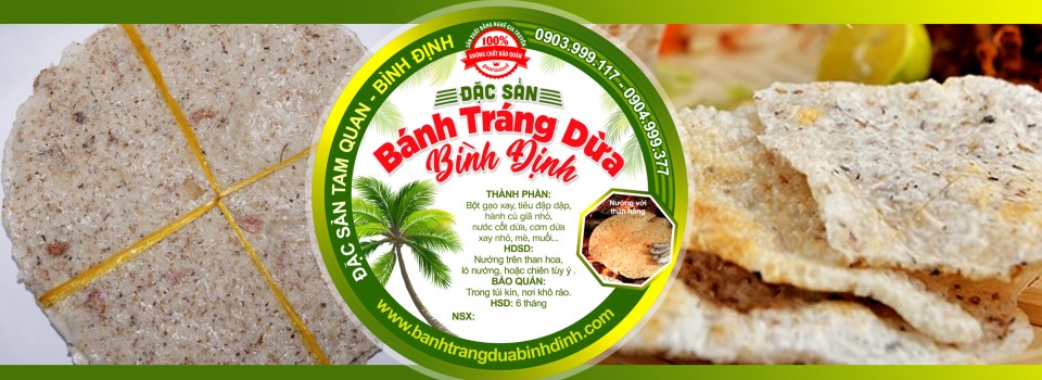 Slide bánh tráng dừa Bình Định